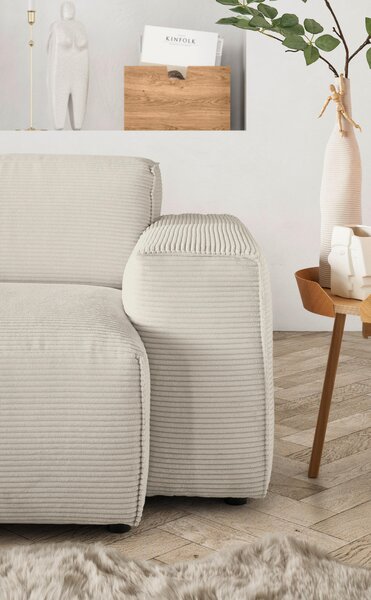 ROHOVÁ SEDAČKA, textil, přírodní barvy Livetastic - Sedací soupravy, Online Only