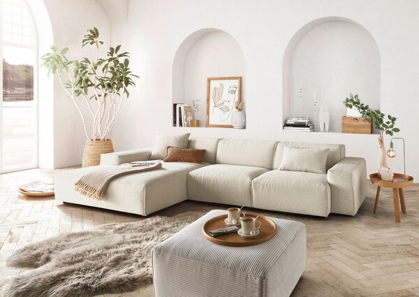 ROHOVÁ SEDAČKA, textil, přírodní barvy Livetastic - Sedací soupravy, Online Only