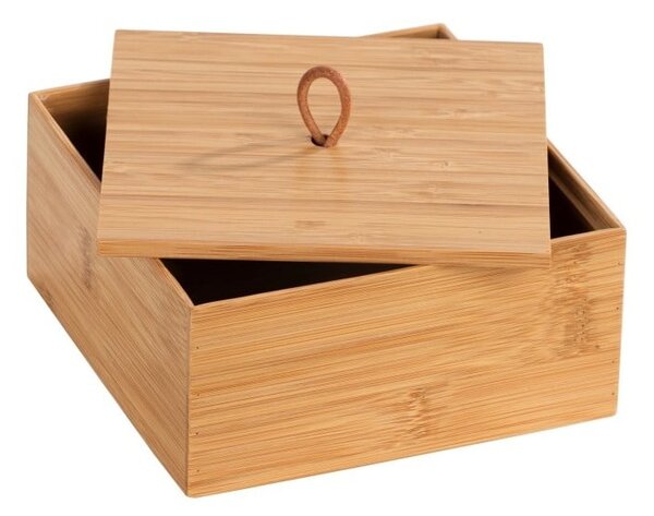 Bambusový box s víkem Wenko Terra, šířka 15 cm