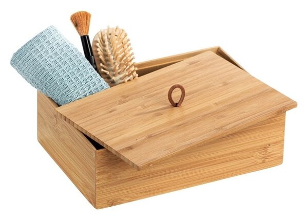 Bambusový box s víkem Wenko Terra, šířka 22 cm