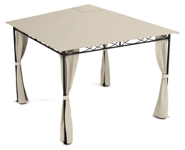 Blumfeldt Mondo, zahradní altán, párty stan, 295 x 262 x 295, ocel, polyester, béžový