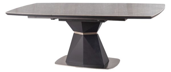 Rozkládací jídelní stůl 160-210 cm Cecelia (šedá + černá) (pro 8 a více osob). 1050068