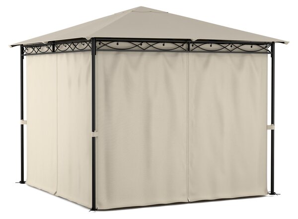 Blumfeldt Mondo, zahradní altán, párty stan, 295 x 262 x 295, ocel, polyester, béžový