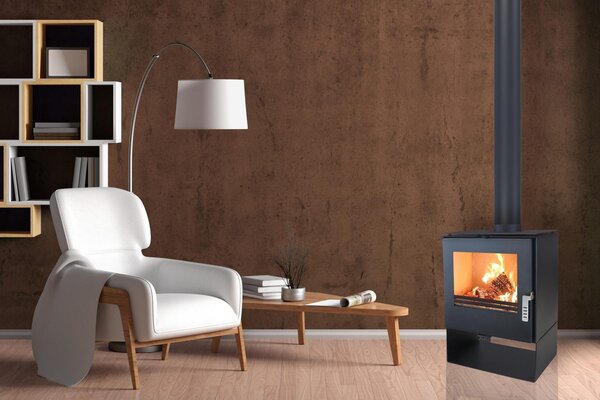 Kamna na dřevo Verso Kara - 7,5 kW | Elegantní design a výkonné vytápění
