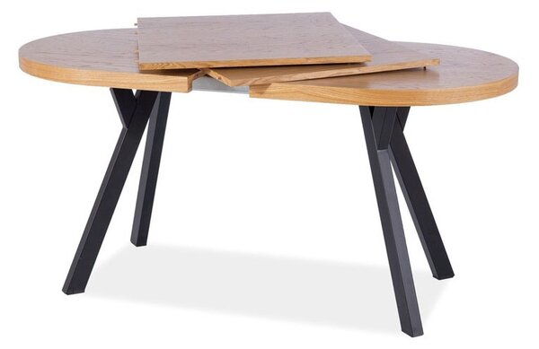 Rozkládací jídelní stůl 140-272 cm Daphne (dub + černá) (pro 8 a více osob). 1050109