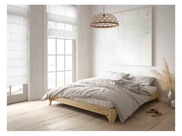 Dvoulůžková postel z borovicového dřeva s roštem 140x200 cm Elan – Karup Design