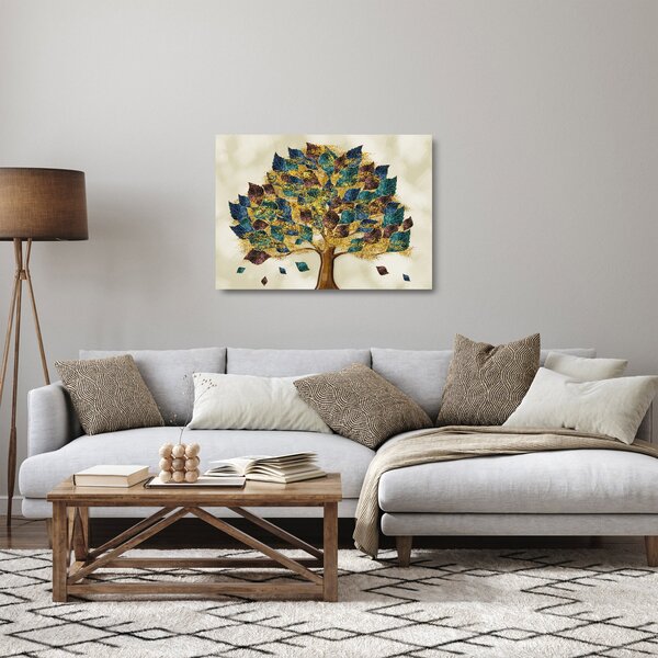 Skleněný obraz - Dekorativní strom (70x50 cm)