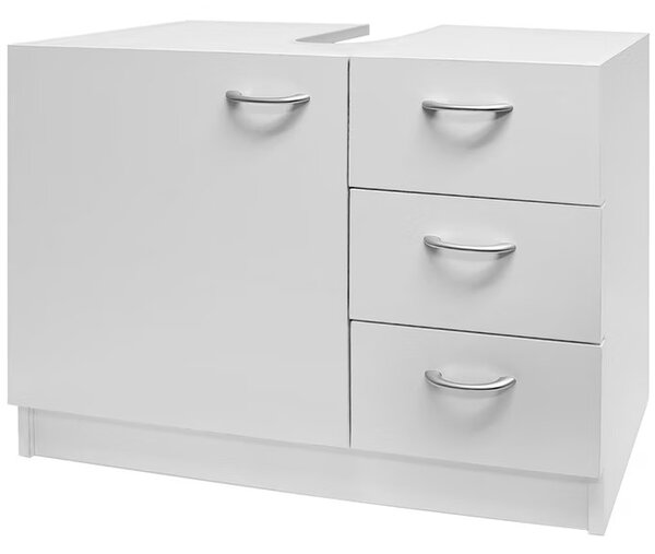 Casaria Koupelnová sestava 3-dílná (vysoká skříň 2x, skříň pod umyvadlo), bílá 992292