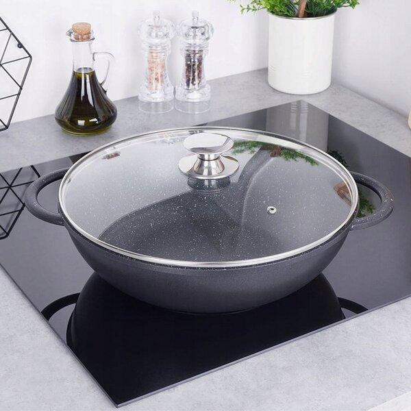 Orion Wok Grande pánev se skleněnou poklicí 32 cm