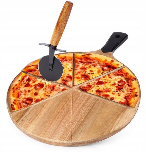 Prkénko na krájení pizzy Excellent Houseware dřevěné, 1 ks