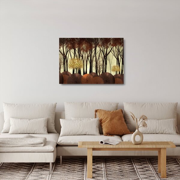 Skleněný obraz - Dekorativní les (70x50 cm)