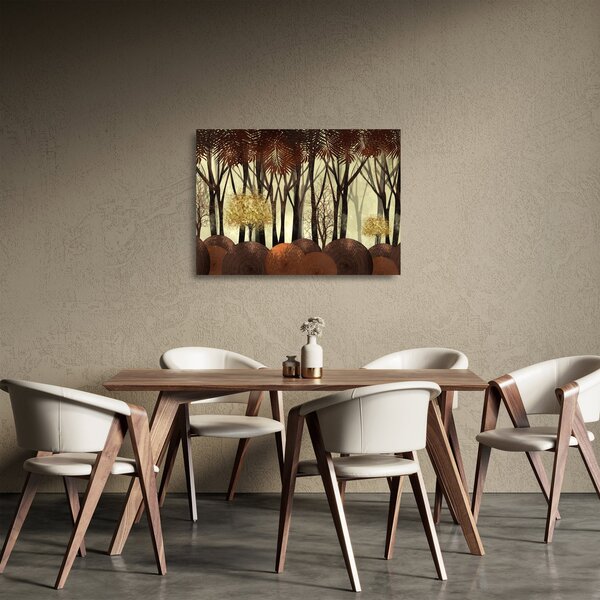 Skleněný obraz - Dekorativní les (70x50 cm)