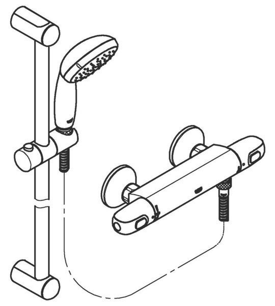 Grohe termostatická sprchová baterie Grohtherm 1000 34824_4, 1 ks