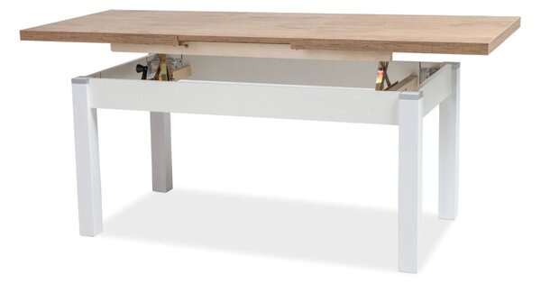 Konferenční stolek Kendall (dub lancelotový + bílá). Vlastní profesionální přeprava až k Vám domů 1050361