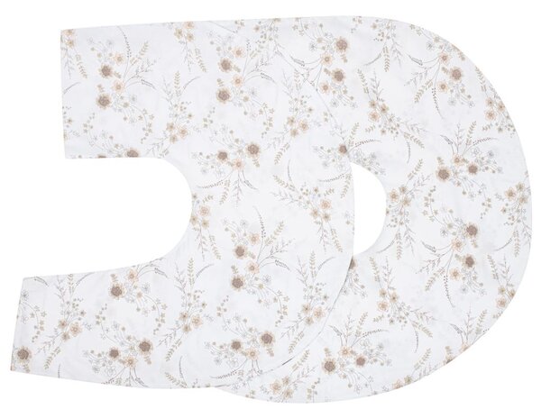 NEW BABY Povlak na kojící polštář ve tvaru CxL Květy bílý Bavlna 320 cm