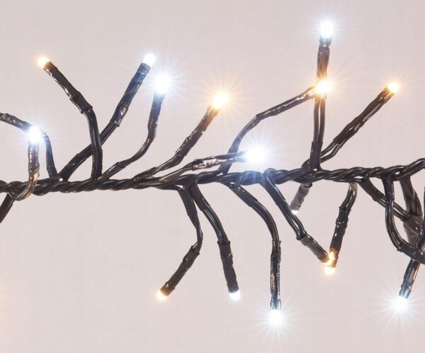 VÁNOČNÍ OSVĚTLENÍ NA STROMEČEK SVĚTELNÝ ŘETĚZ 1152 LED TIMER STUDENÁ A TEPLÁ BÍLÁ