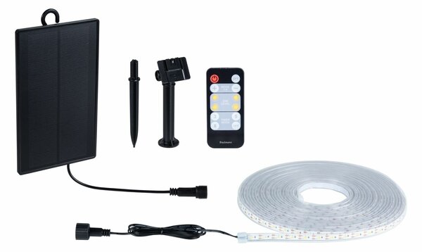 PAULMANN LED pásek solární vč. dálkový ovladač 10m IP44 3,2W 28lm/m 60 LEDs/m 3000K