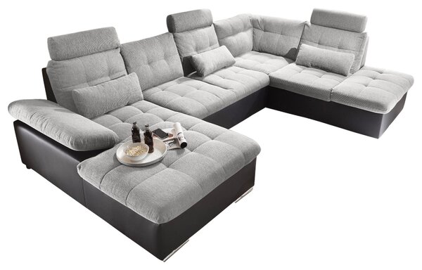 ROHOVÁ SEDAČKA, textil, kompozitní dřevo, černá, barvy stříbra MID.YOU - Sedací soupravy, Online Only