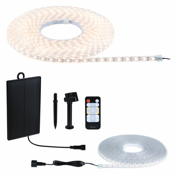 PAULMANN LED pásek solární vč. dálkový ovladač 10m IP44 3,2W 28lm/m 60 LEDs/m 3000K