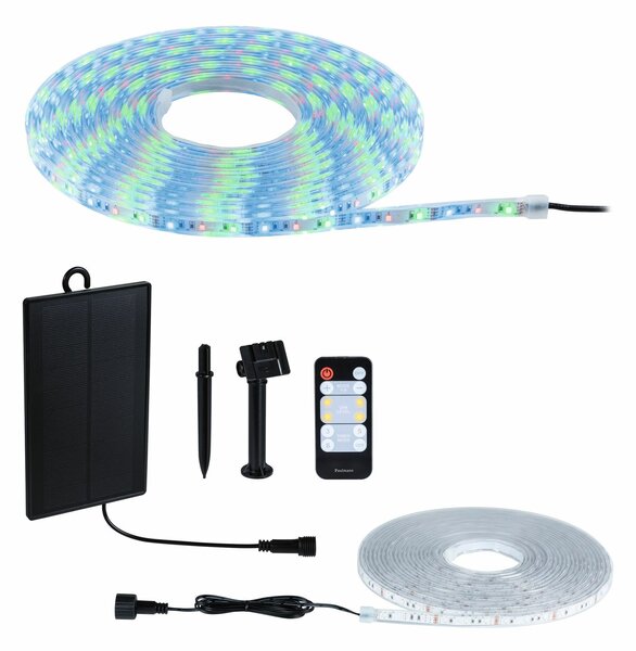 PAULMANN LED pásek solární vč. dálkový ovladač 10m IP44 3,8W 14lm/m 60 LEDs/m RGB