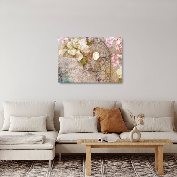 Skleněný obraz - Květinový ornament (70x50 cm)