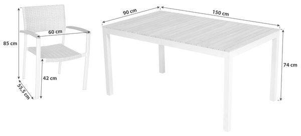 ZAHRADNÍ SESTAVA dřevo, kov, plast Gardenson - Online Only zahradní nábytek, Online Only