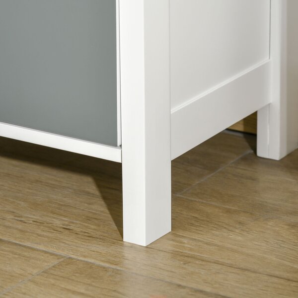 HOMCOM Vícebarevná komoda s 5 zásuvkami - úložný kabinet s kovovými úchytkami z MDF - rozměry 45D x 30Š x 95,4V cm | Aosom