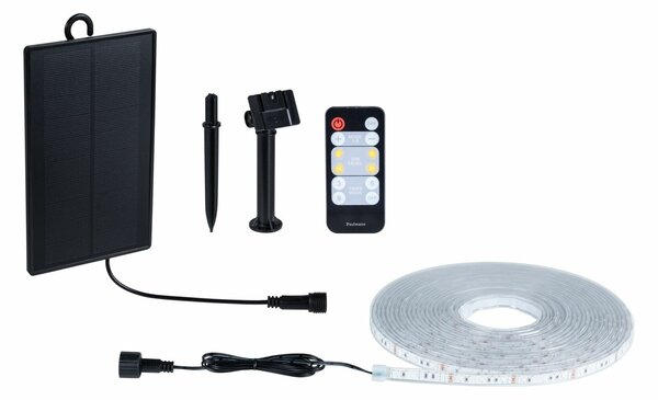 PAULMANN LED pásek solární vč. dálkový ovladač 10m IP44 3,8W 14lm/m 60 LEDs/m RGB