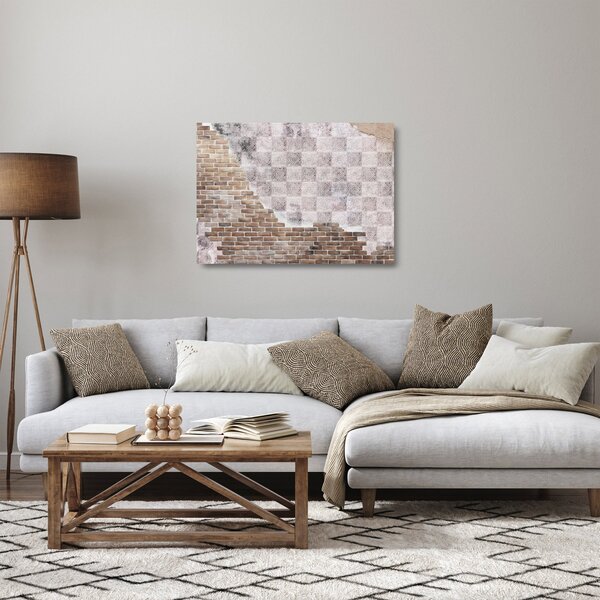 Skleněný obraz - Cihlová zeď (70x50 cm)