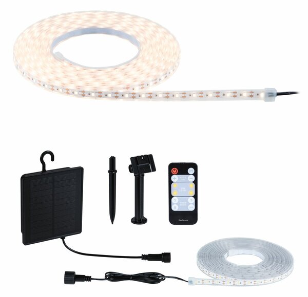 PAULMANN LED pásek solární vč. dálkový ovladač 5m IP44 2,8W 51lm/m 60 LEDs/m 3000K