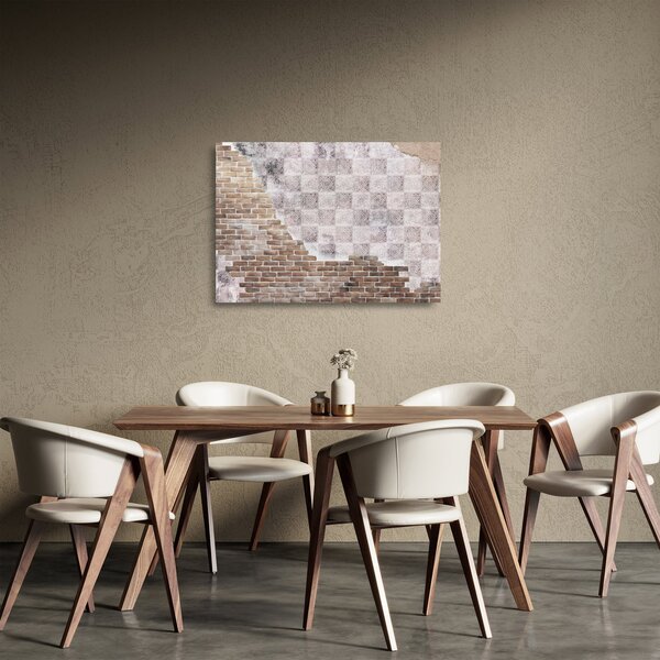 Skleněný obraz - Cihlová zeď (70x50 cm)