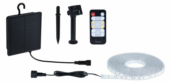 PAULMANN LED pásek solární vč. dálkový ovladač 5m IP44 3,2W 22lm/m 60 LEDs/m RGB