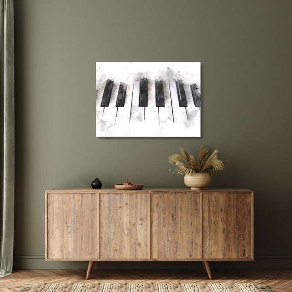 Skleněný obraz - Piano, aquarel (70x50 cm)
