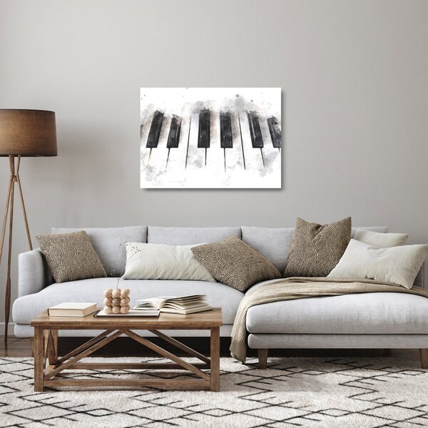Skleněný obraz - Piano, aquarel (70x50 cm)