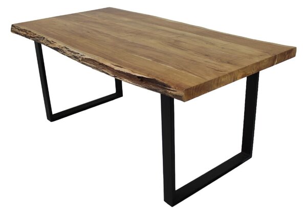 Jídelní stůl s deskou z neopracovaného akátového dřeva HSM collection SoHo, 280 x 100 cm