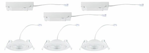 PAULMANN LED vestavné svítidlo White Select Aumus 3ks sada kruhové 105mm 90° 3x5W 230V stmívatelné 2700 - 6500K bílá