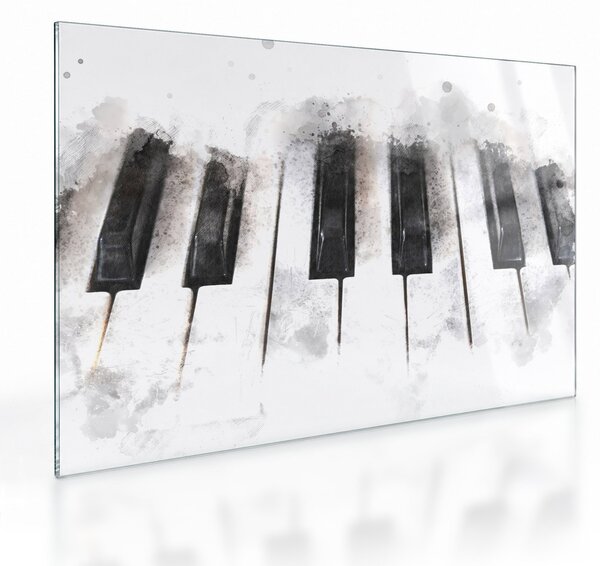 Skleněný obraz - Piano, aquarel (70x50 cm)