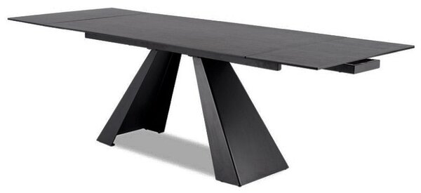 Rozkládací jídelní stůl 160-240 cm Shelia (šedá + černá) (pro 6 až 8 osob). Vlastní profesionální přeprava až k Vám domů 1050795