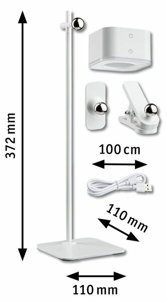PAULMANN Mobilní stolní lampa Varia CCT / 1,6 / 0,4W bílá