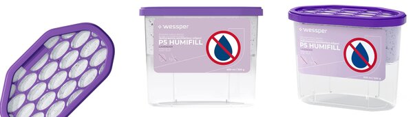 Odvlhčovač Wessper P5 HUMIFILL 600 ml - levandulový - 8 kusů