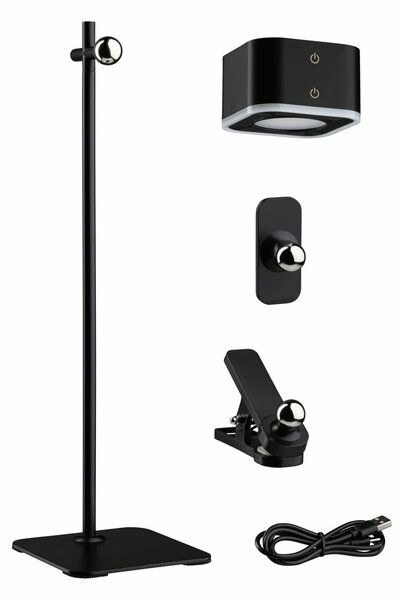 PAULMANN Mobilní stolní lampa Varia CCT / 1,6 / 0,4W černá