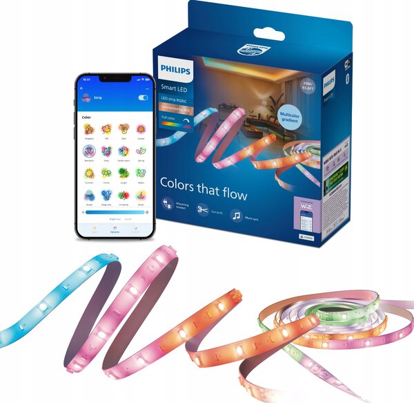 LED pásek RGBIC Gradient 20m PHILIPS SMART Chytrý WiFi Aplikace WiZ