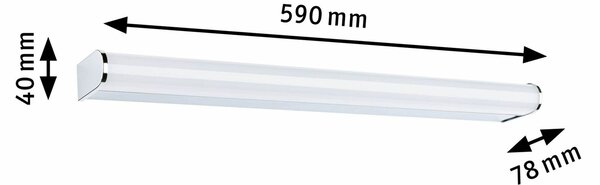 PAULMANN Selection Bathroom LED nástěnné svítidlo Arneb IP44 3000K 230V 12,5W chrom