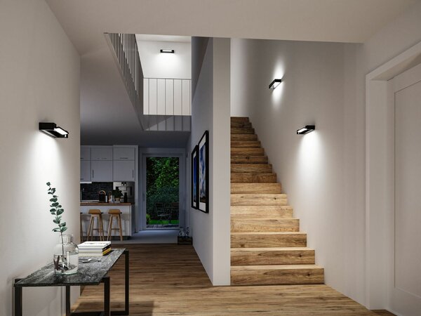 PAULMANN Selection Bathroom LED nástěnné svítidlo Lucille IP44 2700K 230V 11W stmívatelné černá