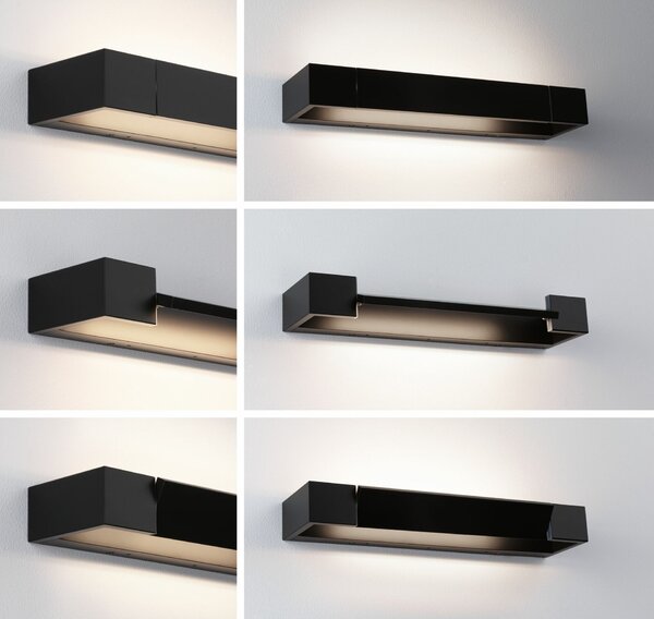 PAULMANN Selection Bathroom LED nástěnné svítidlo Lucille IP44 2700K 230V 11W stmívatelné černá