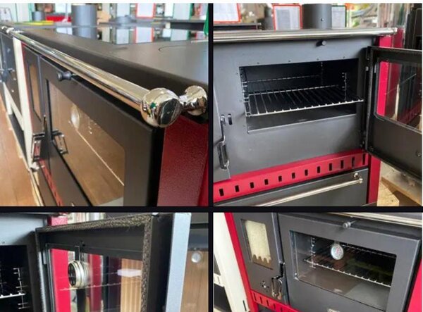 Kuchyňský sporák PRITY GT FS S burgundské barvy - 15kW, A