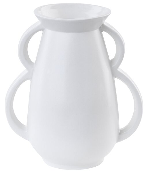 Váza na květiny KOROPI Keramika 19 cm Bílá