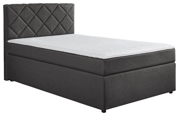 POSTEL BOXSPRING, 120/200 cm, antracitová Boxxx - Jednolůžkové postele, Online Only