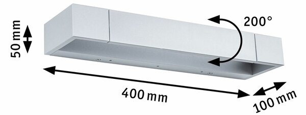 PAULMANN Selection Bathroom LED nástěnné svítidlo Lucille IP44 2700K 230V 11W stmívatelné hliník mat