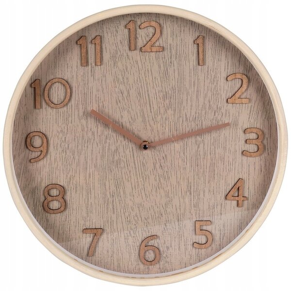Nástěnné hodiny 38 cm MDF béžové